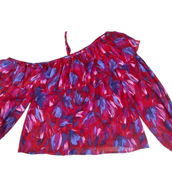 the room multicolored One Shoulder Long Sleeve Blouse SMALL - Picture 3 of 14